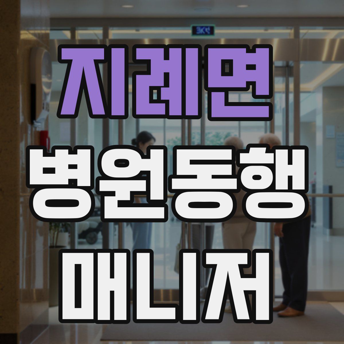 지례면 병원동행매니저 자격증