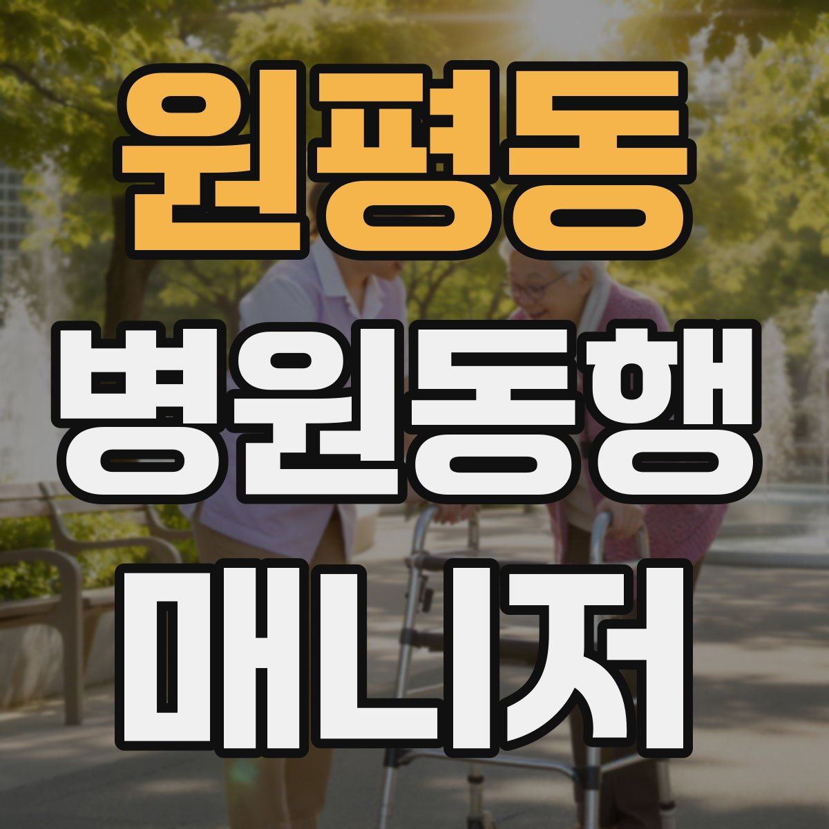 원평동 병원동행매니저 자격증