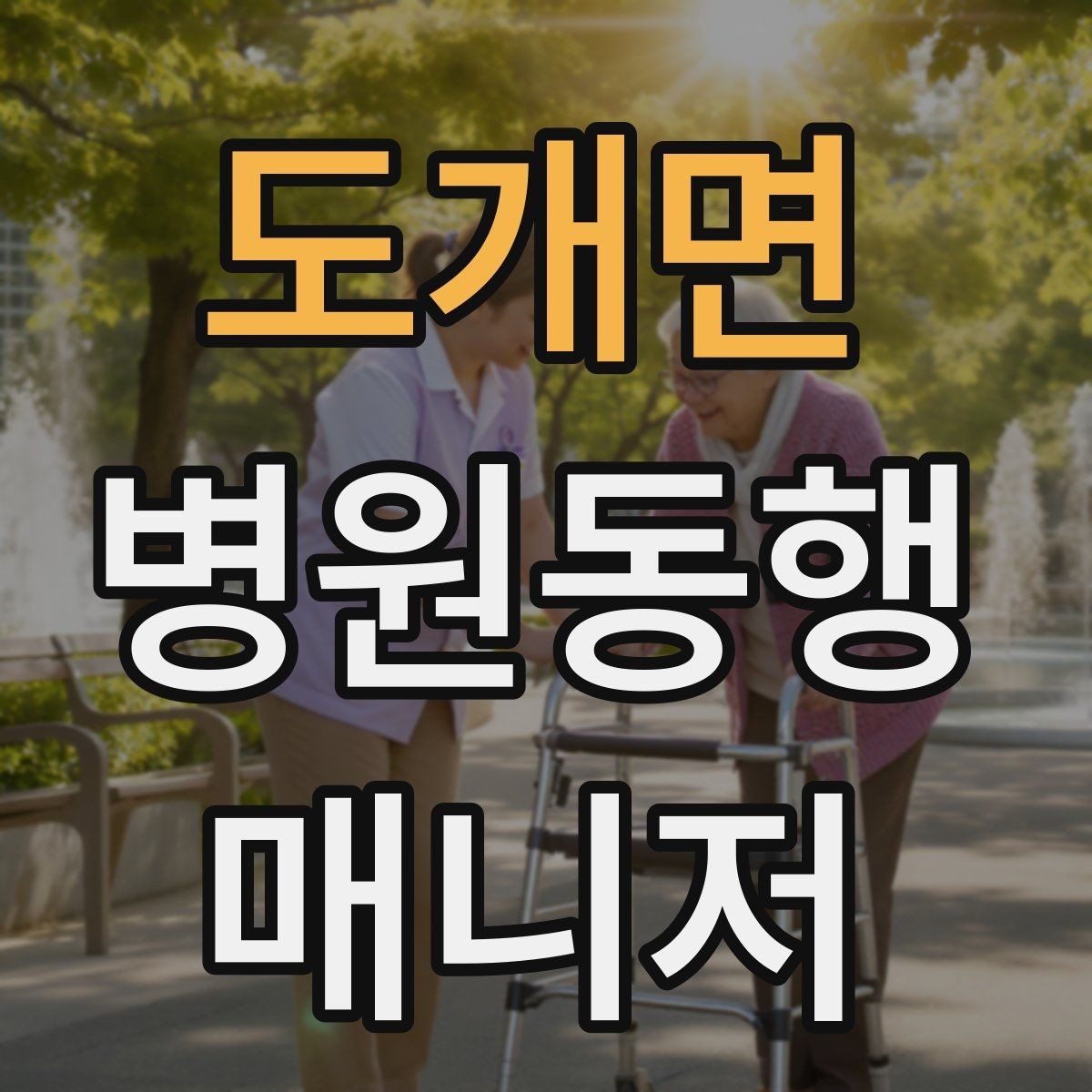 도개면 병원동행매니저 자격증 병원 주차가 어려울 때 대처