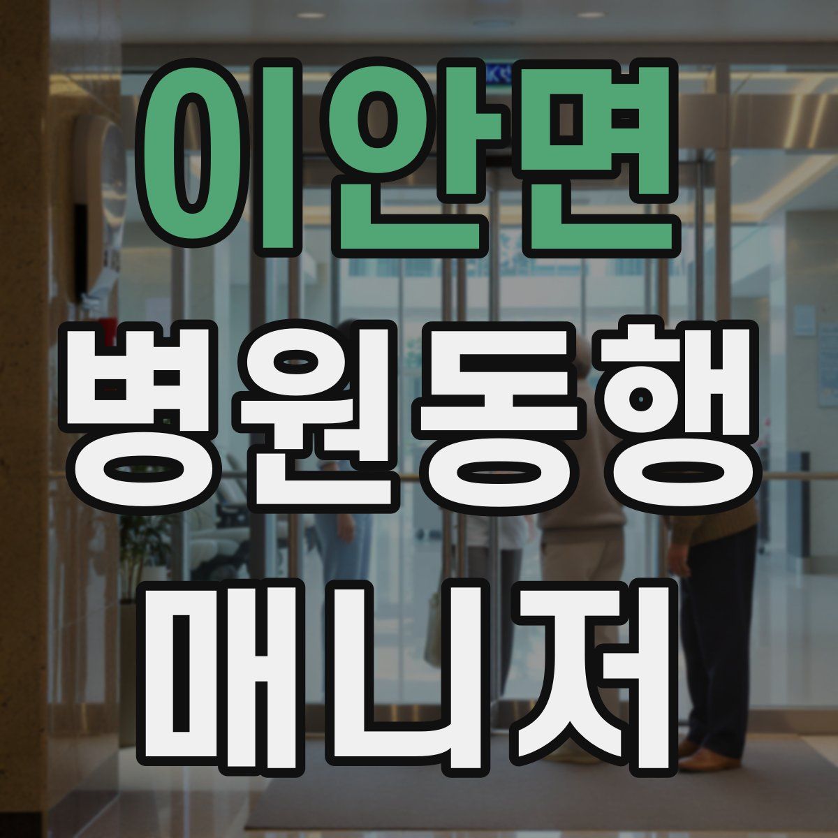 이안면 병원동행매니저 자격증