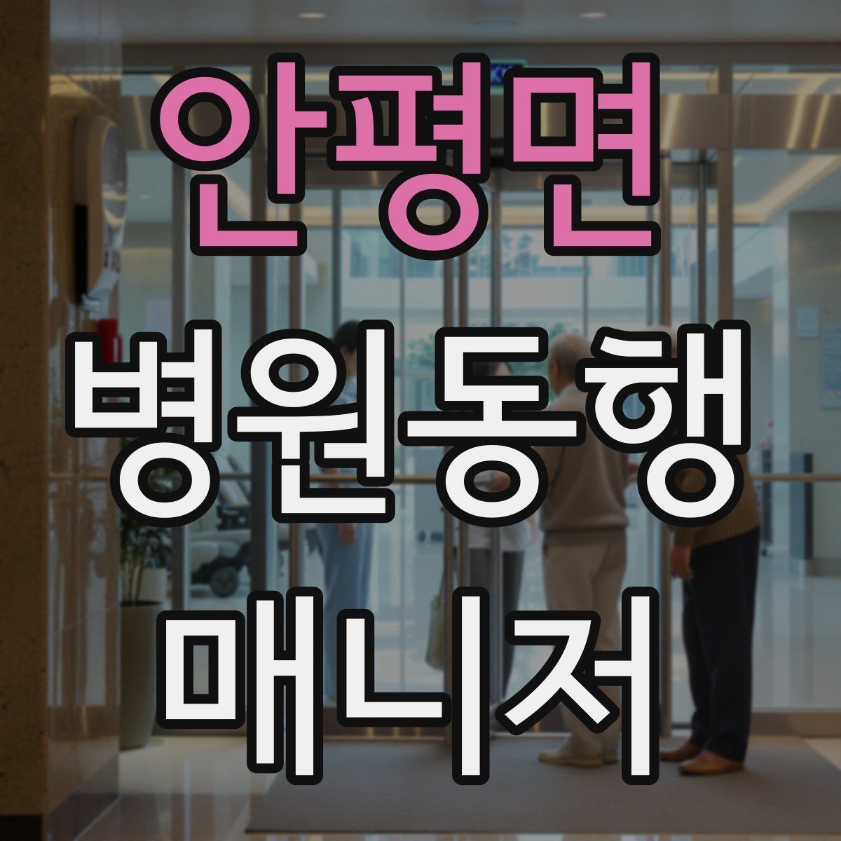안평면 병원동행매니저 자격증 검사 동행과 진료 동행 차이