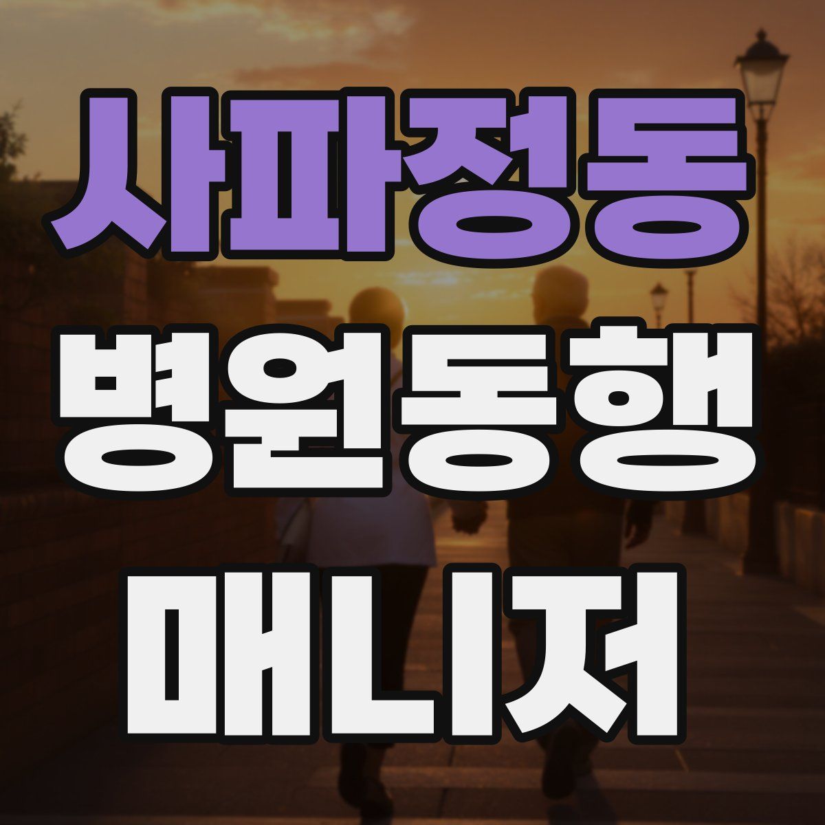 사파정동 병원동행매니저 자격증