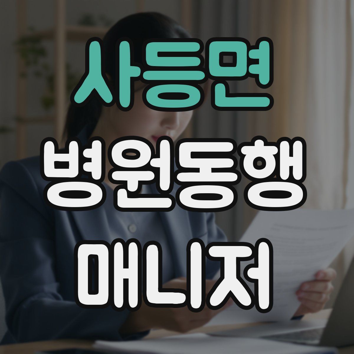 사등면 병원동행매니저 자격증