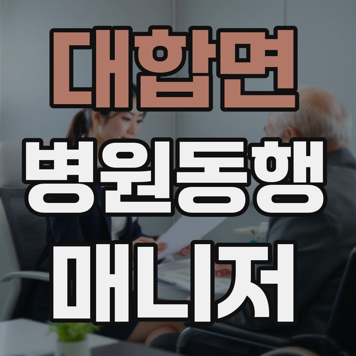 대합면 병원동행매니저 자격증