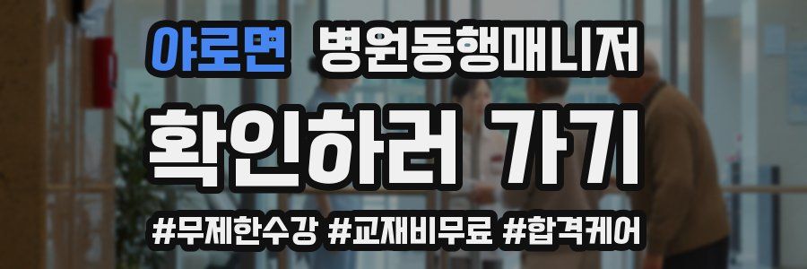 야로면 병원동행매니저 자격증
