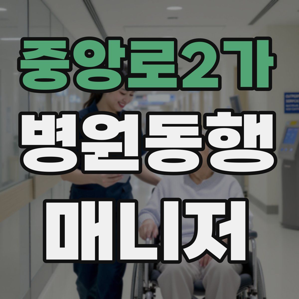 중앙로2가 병원동행매니저 자격증