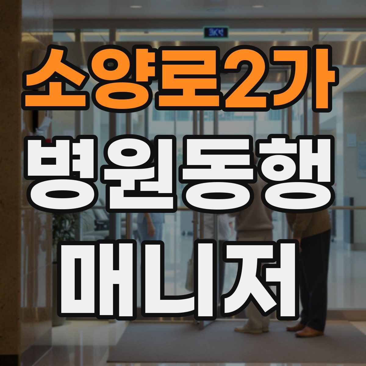 소양로2가 병원동행매니저 자격증