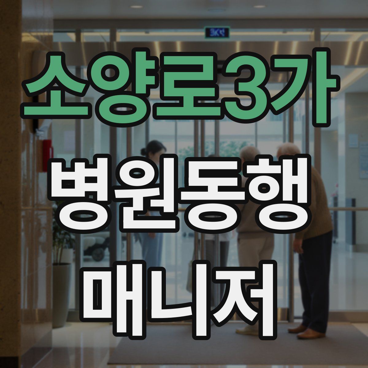 소양로3가 병원동행매니저 자격증