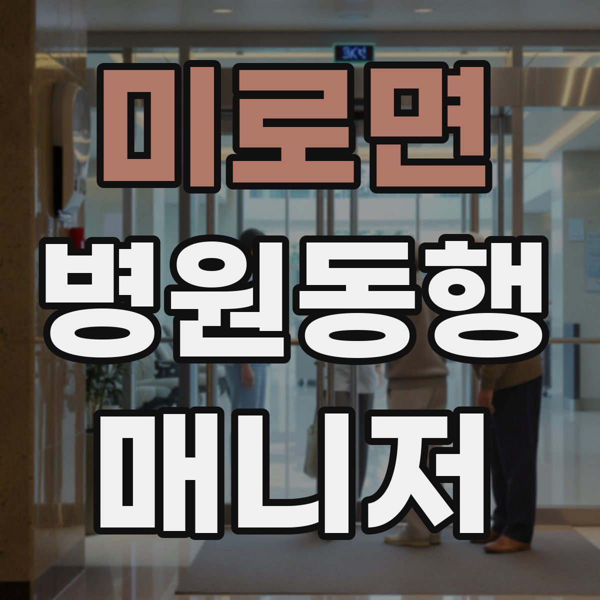 미로면 병원동행매니저 자격증