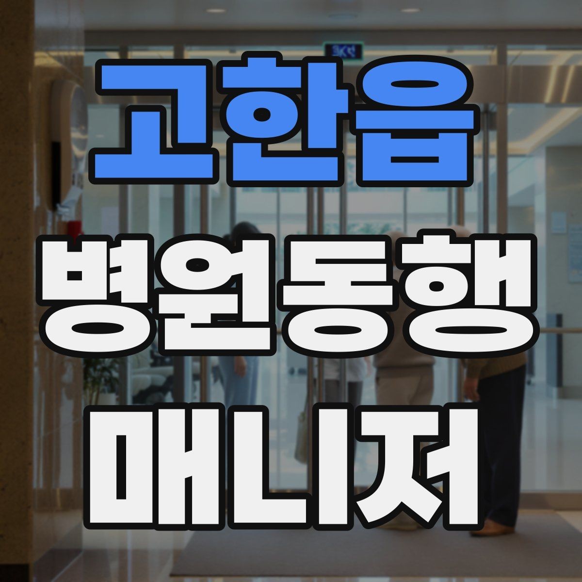 고한읍 병원동행매니저 자격증 보호자 부재 시 동행 범위 정하기