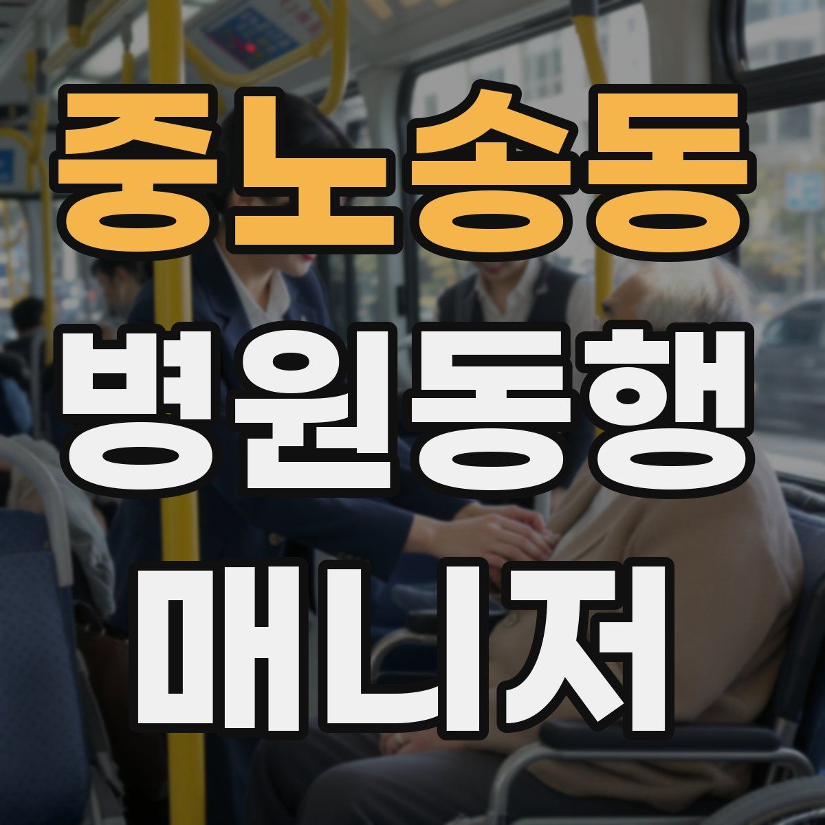 중노송동 병원동행매니저 자격증