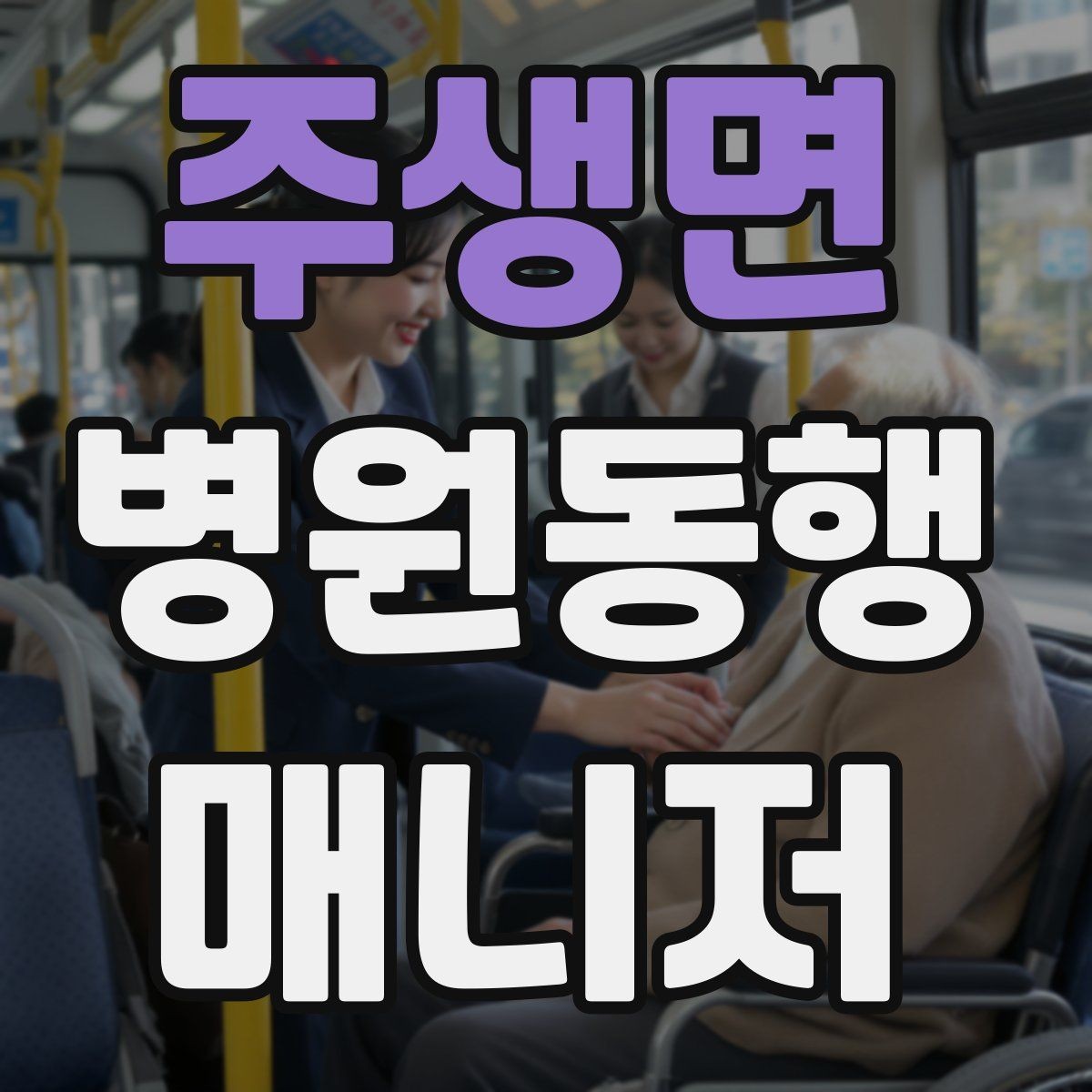 주생면 병원동행매니저 자격증 처방전·영수증 정리 요령