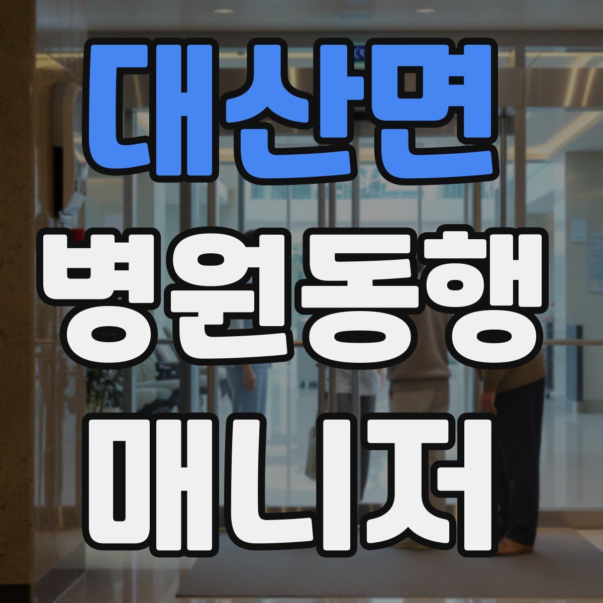 대산면 병원동행매니저 자격증