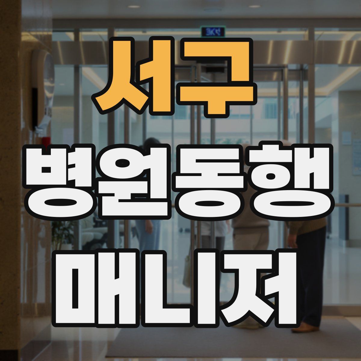 서구 병원동행매니저 자격증