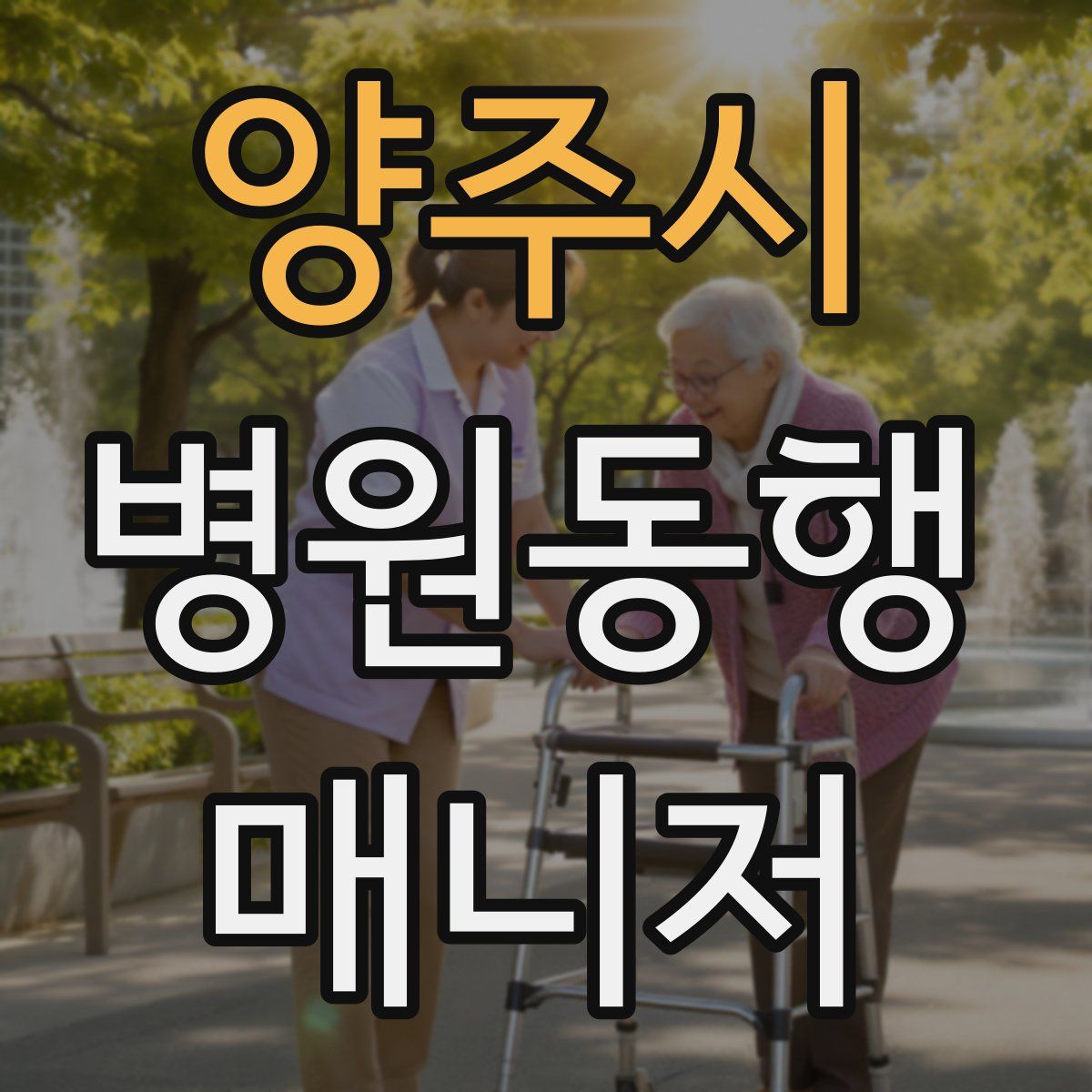 양주시 병원동행매니저 자격증