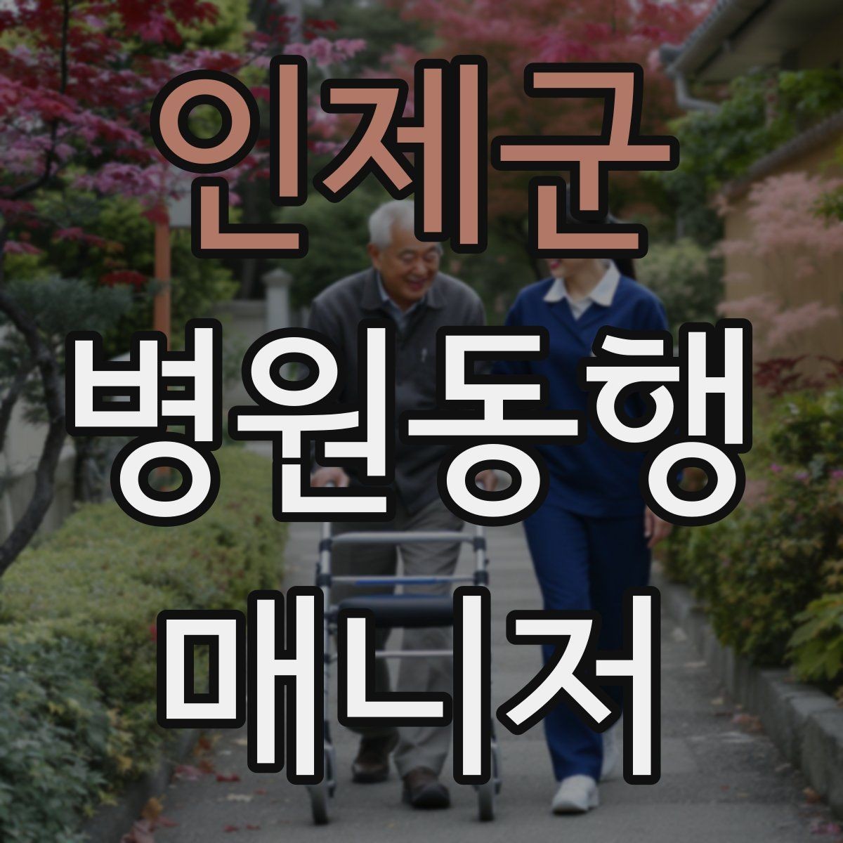 인제군 병원동행매니저 자격증 병원 간 이동이 있을 때 계획 세우기