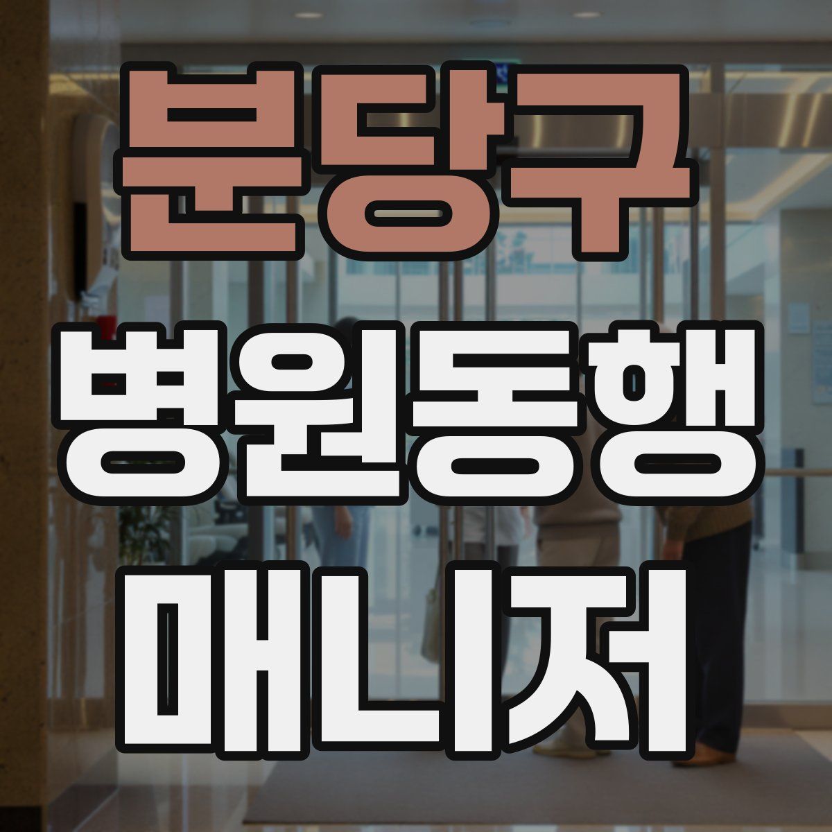 분당구 병원동행매니저 자격증