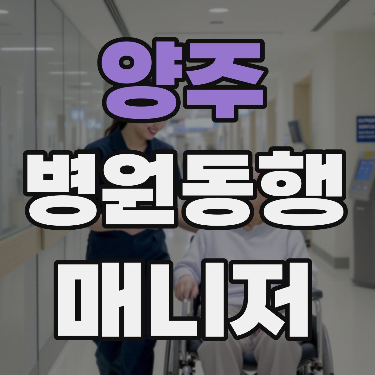 양주 병원동행매니저 자격증