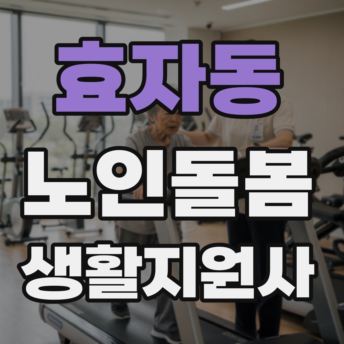 효자동 노인돌봄생활지원사 자격증