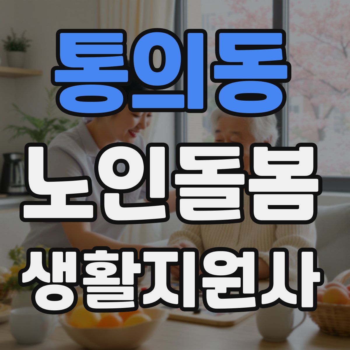 통의동 노인돌봄생활지원사 자격증