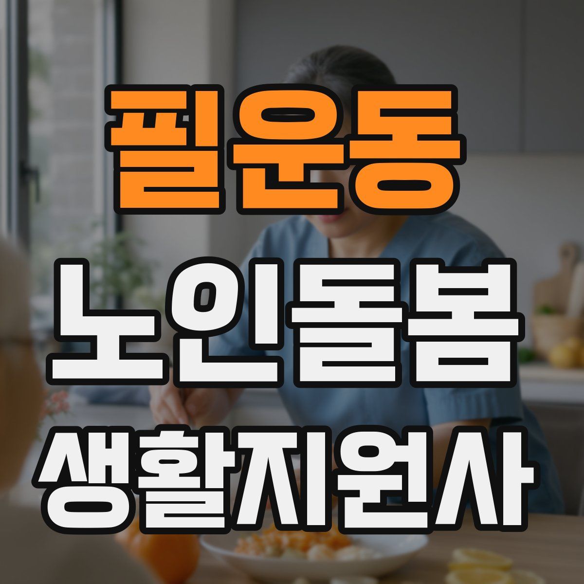 필운동 노인돌봄생활지원사 자격증