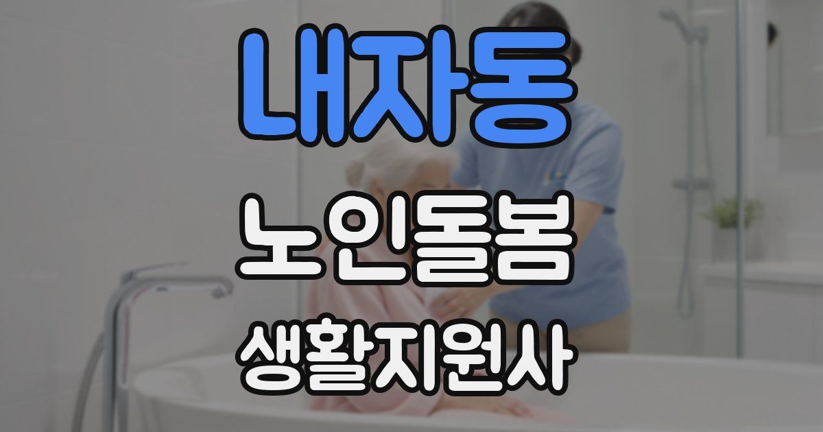 내자동 노인돌봄생활지원사 자격증