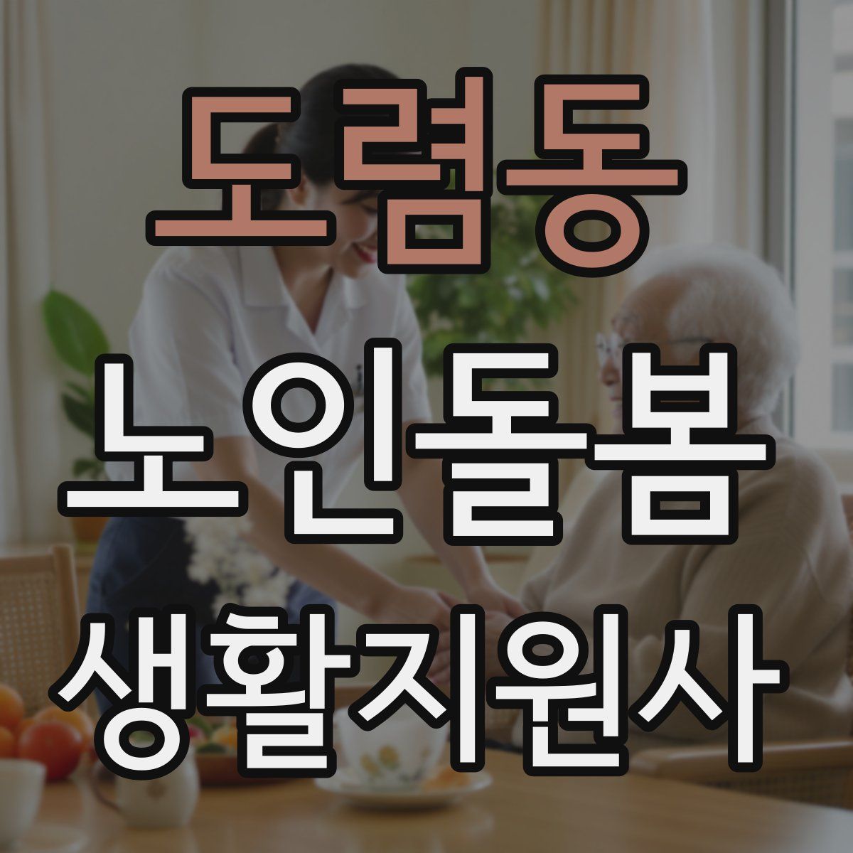 도렴동 노인돌봄생활지원사 자격증