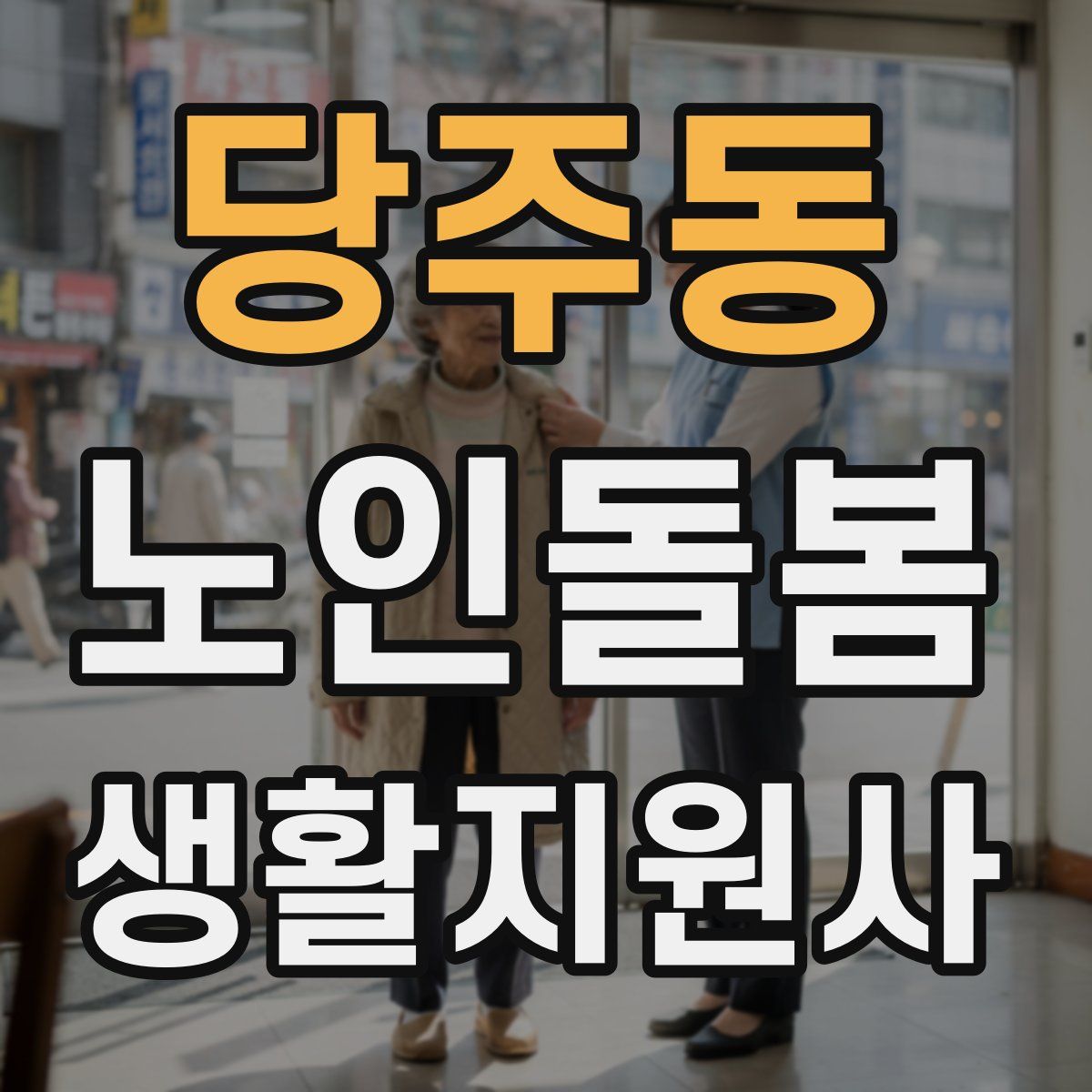 당주동 노인돌봄생활지원사 자격증