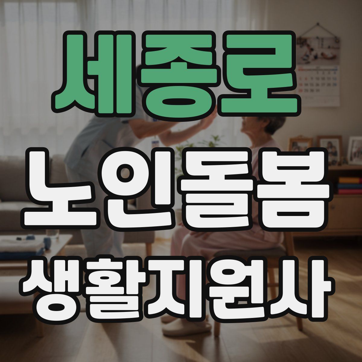세종로 노인돌봄생활지원사 자격증