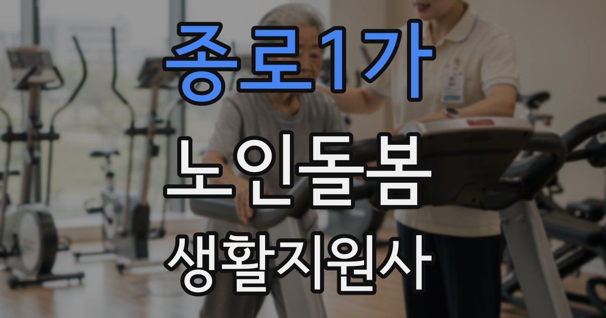 종로1가 노인돌봄생활지원사 자격증