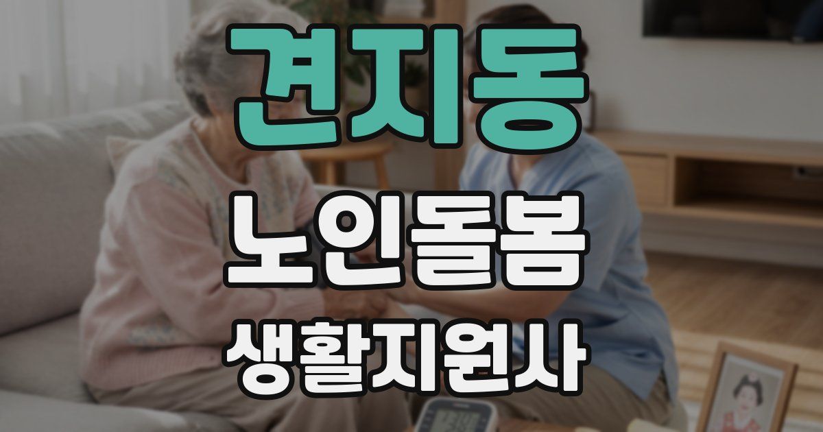견지동 노인돌봄생활지원사 자격증
