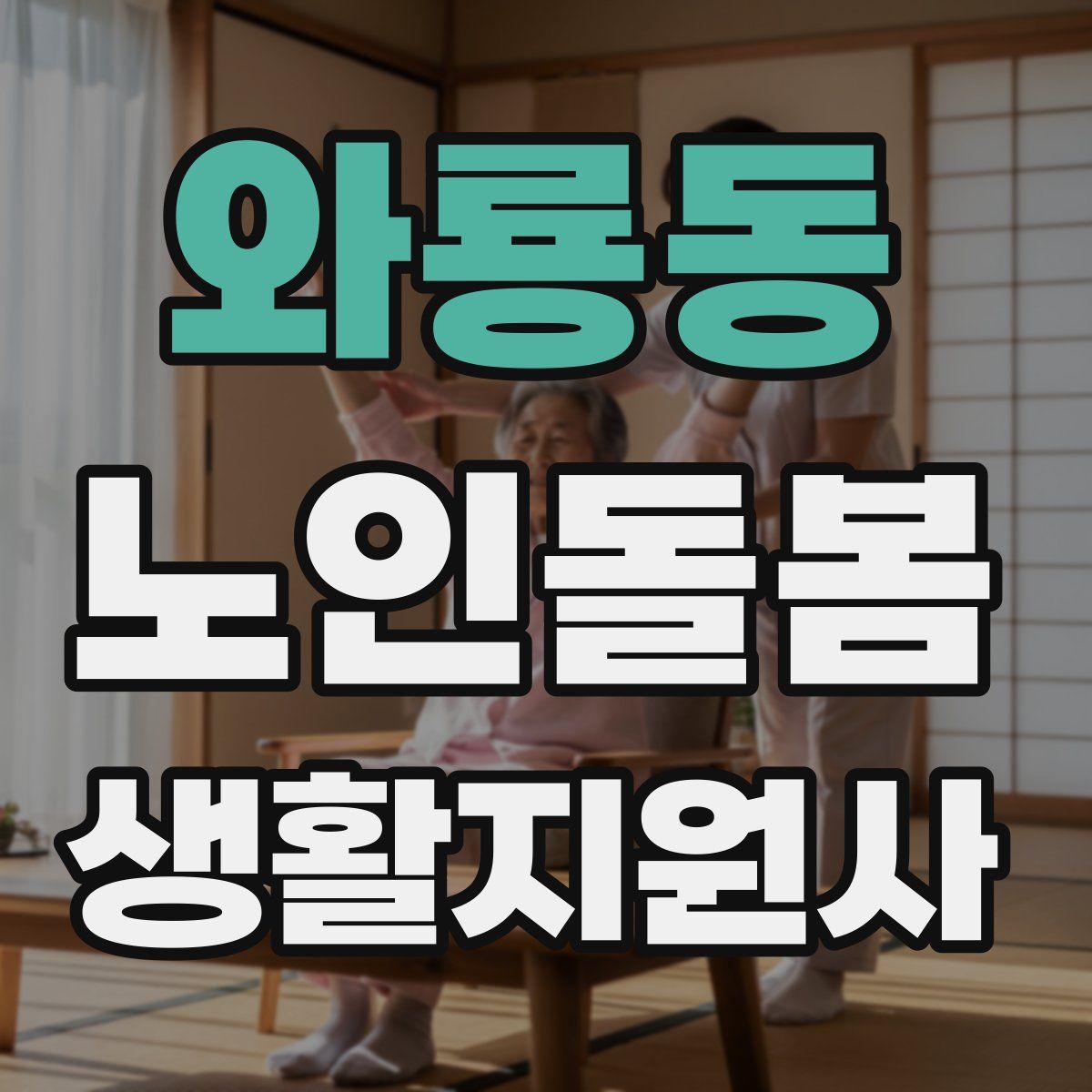 와룡동 노인돌봄생활지원사 자격증