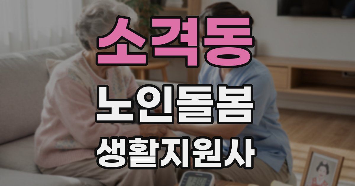 소격동 노인돌봄생활지원사 자격증