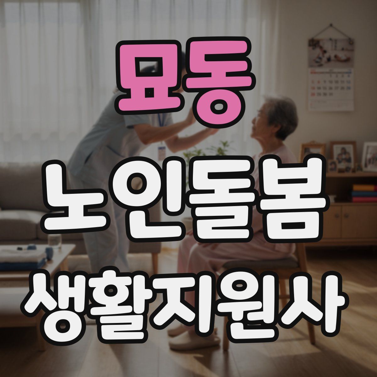 묘동 노인돌봄생활지원사 자격증