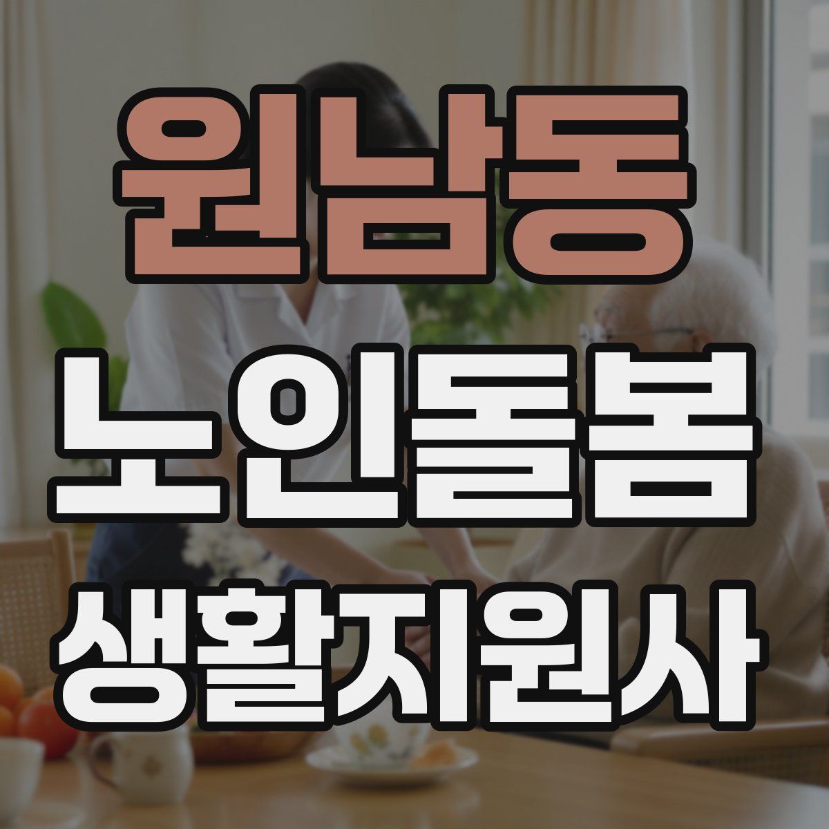 원남동 노인돌봄생활지원사 자격증