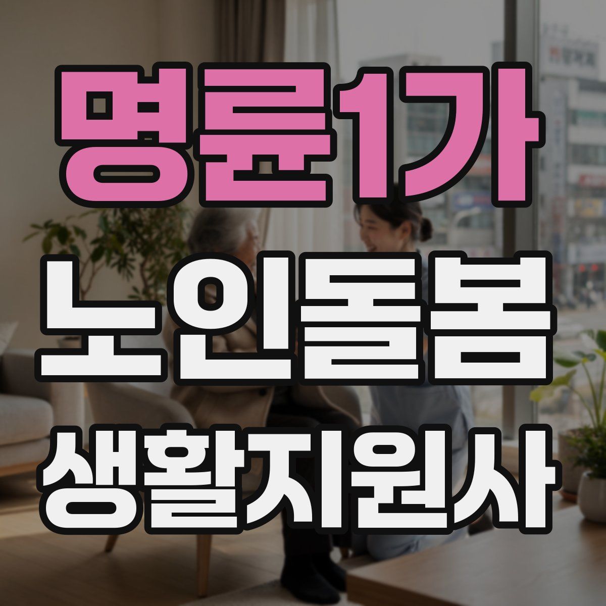 명륜1가 노인돌봄생활지원사 자격증