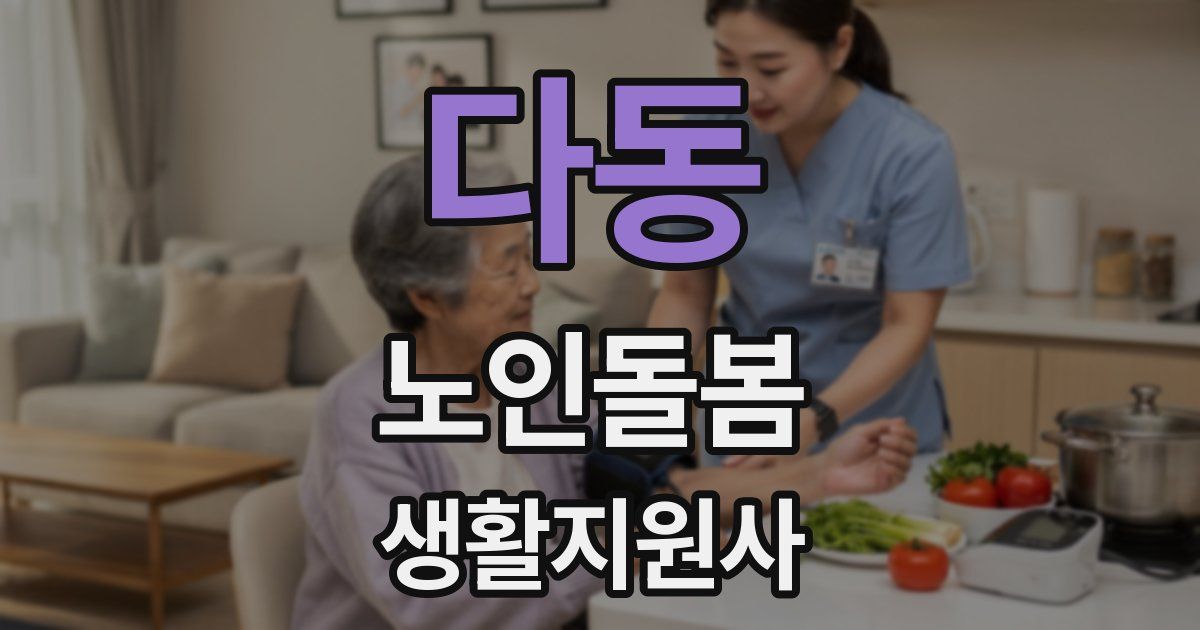 다동 노인돌봄생활지원사 자격증