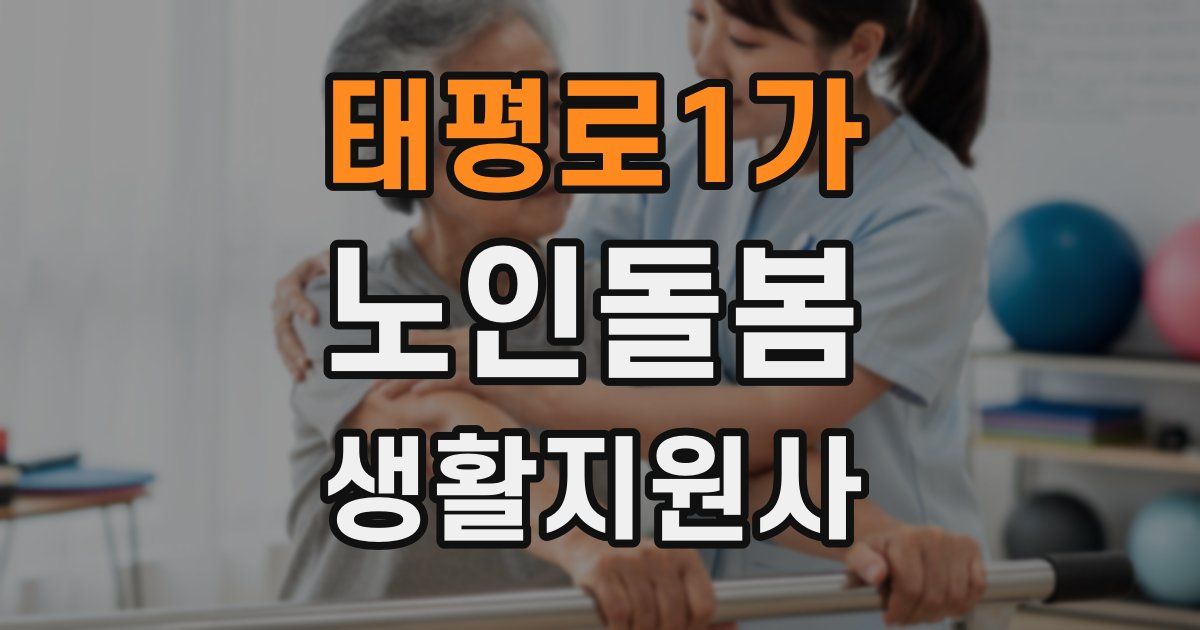 태평로1가 노인돌봄생활지원사 자격증