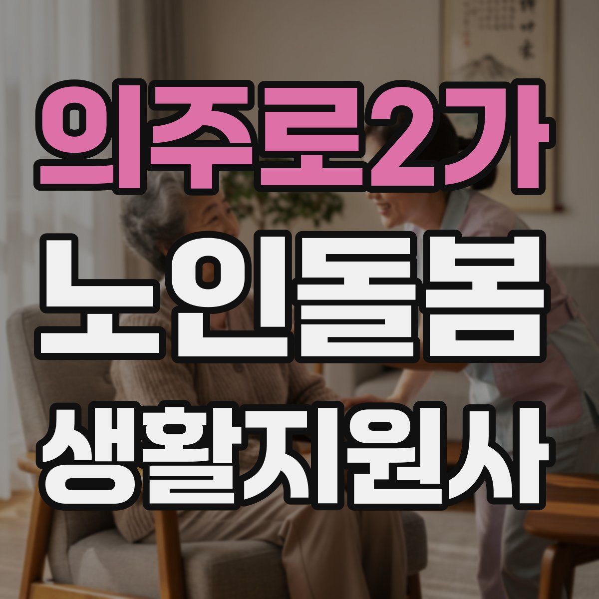 의주로2가 노인돌봄생활지원사 자격증
