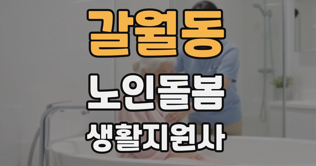 갈월동 노인돌봄생활지원사 자격증