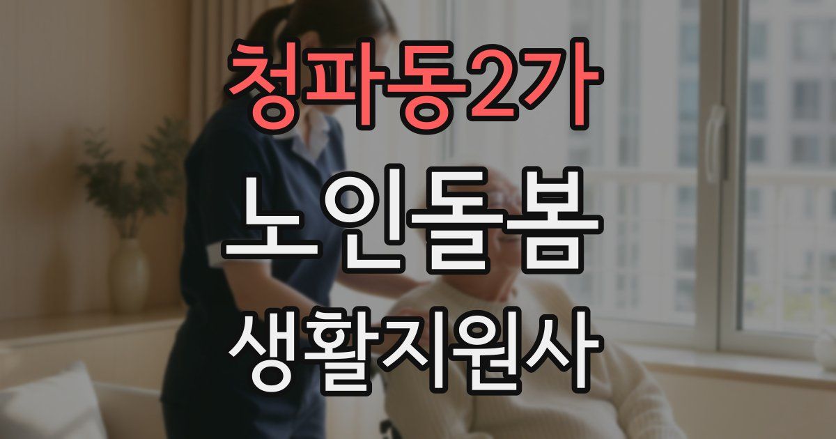 청파동2가 노인돌봄생활지원사 자격증