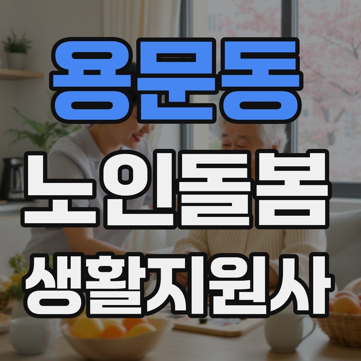 용문동 노인돌봄생활지원사 자격증 추가 시간 발생 시 안내 문구 정리