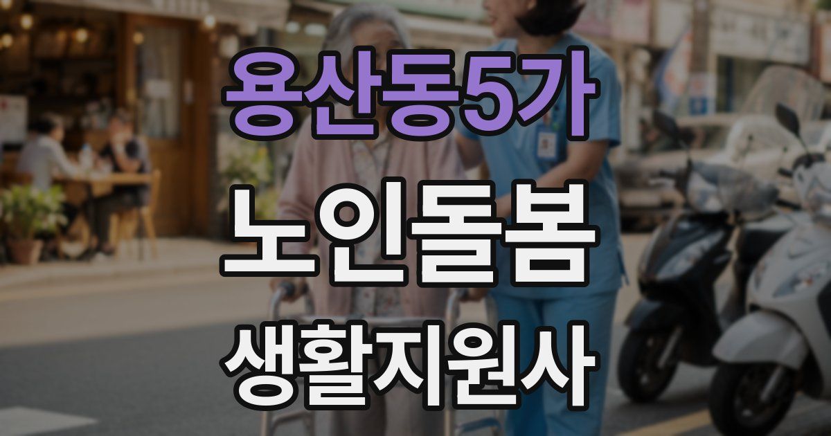 용산동5가 노인돌봄생활지원사 자격증