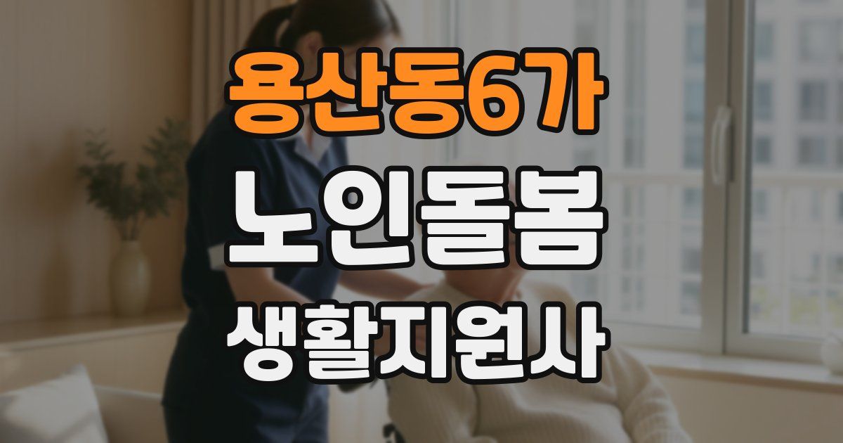 용산동6가 노인돌봄생활지원사 자격증