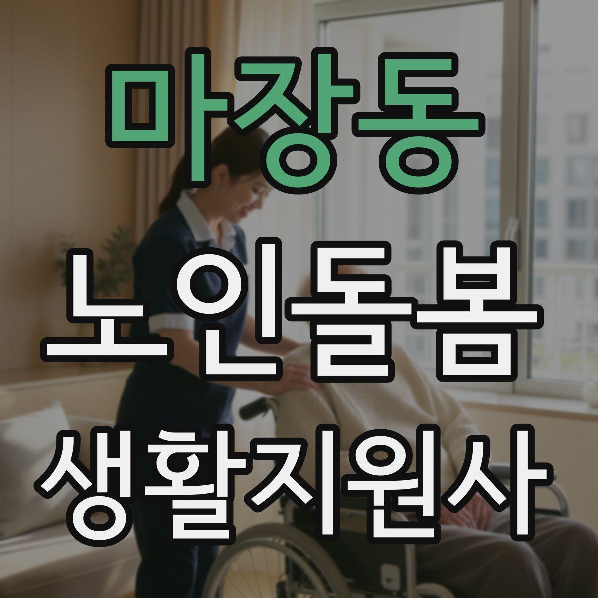 마장동 노인돌봄생활지원사 자격증