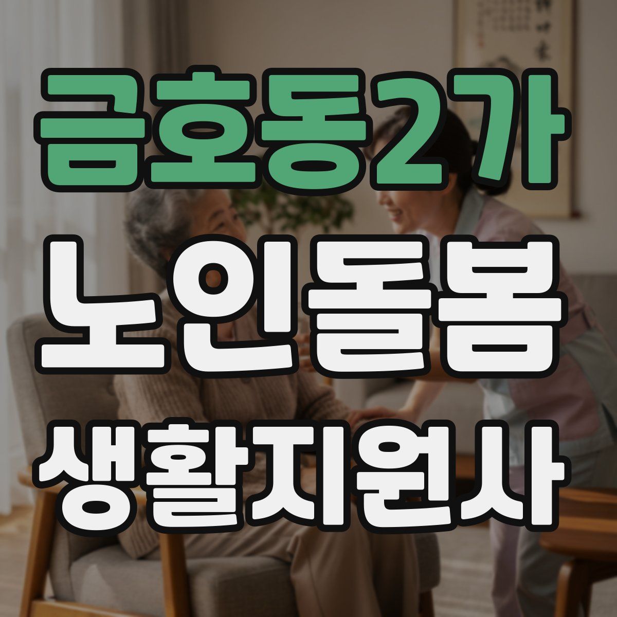 금호동2가 노인돌봄생활지원사 자격증