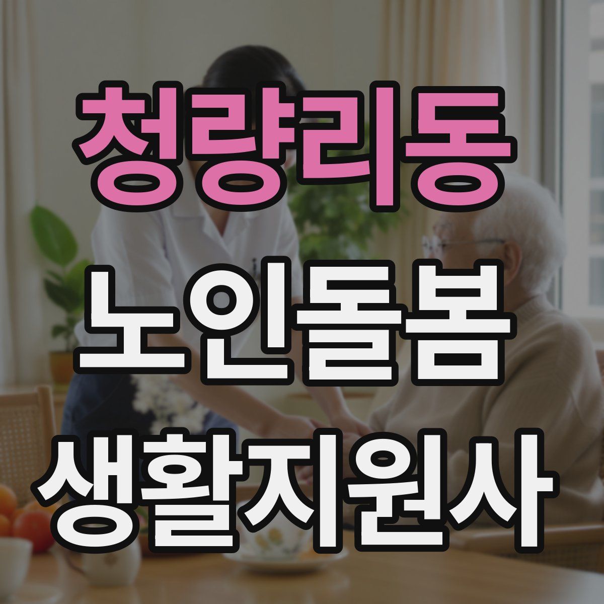 청량리동 노인돌봄생활지원사 자격증