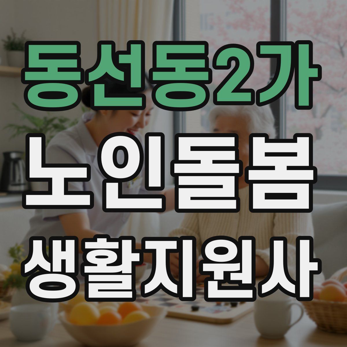 동선동2가 노인돌봄생활지원사 자격증