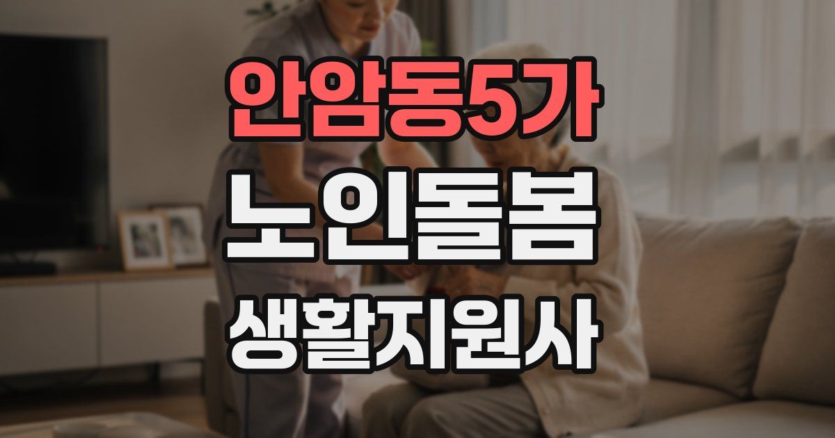 안암동5가 노인돌봄생활지원사 자격증
