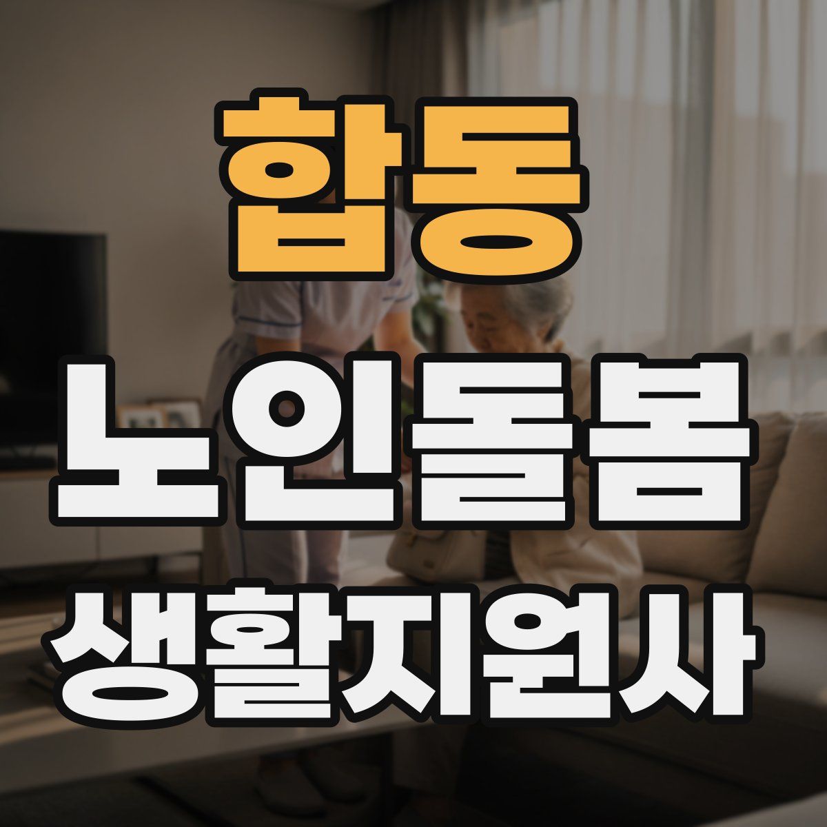 합동 노인돌봄생활지원사 자격증